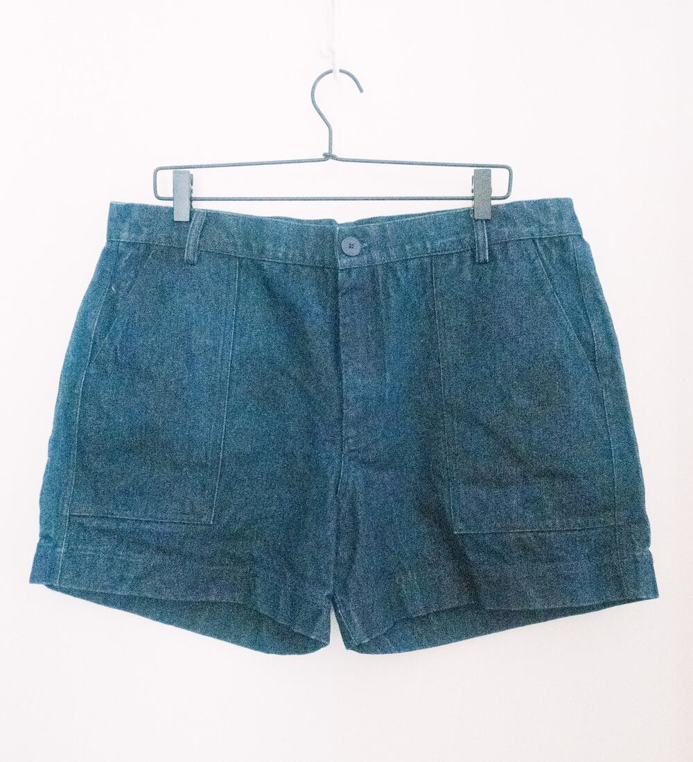 Farewell Francis indigo denim Utility Shorts XL